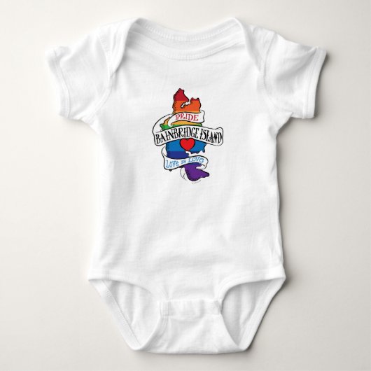 Bainbridge Island LGBT Pride baby t-shirt (Voorkant)