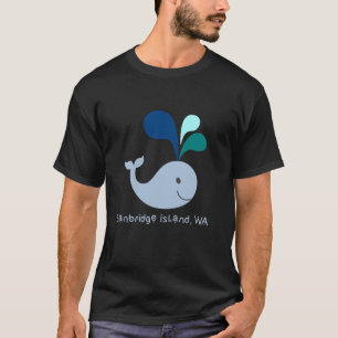 Bainbridge Island Washington Cute Whale Lover Cart T-shirt