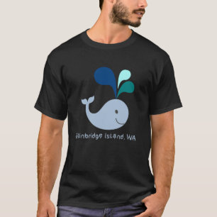 Bainbridge Island Washington Cute Whale Lover Cart T-shirt
