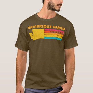 Bainbridge Island Washington Vintage Vervallen Zo T-shirt