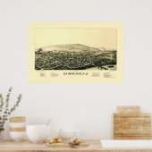Bainbridge, NY Panoramic Map - 1889 Poster (Keuken)