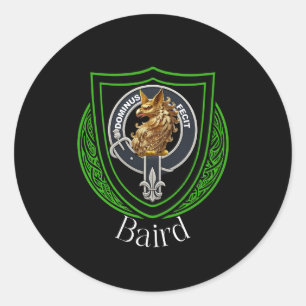 Baird Scottish Clan Crest Ronde Sticker