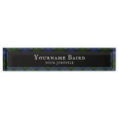 Baird Scottish Clan Tartan Pset Pattern Naambordje (Voorkant)