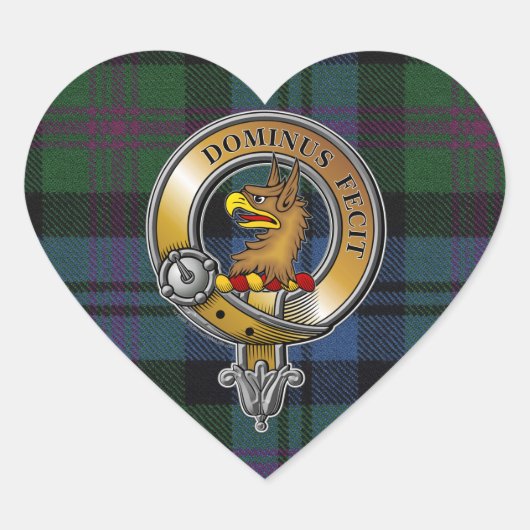 Baird Tartan & Badge Hart Sticker (Voorkant)
