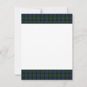 Baird Tartan Wedding Enregistrer la carte Date (Dos)