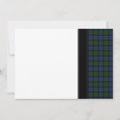 Baird Tartan Wedding Invitation Kaart (Achterkant)