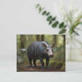 Baird's tapir in het bos briefkaart (Staand voorkant)