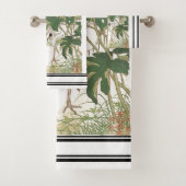 Bairei Crane Birds Peonies Jets De Serviettes De B (En situation)