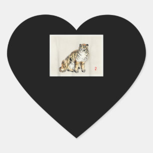 Bairei Gakan Meija Era Japanse Kunsttijger Hart Sticker