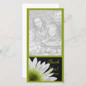 Baise blanche sur Carte photo Merci noir (Devant / Derrière)