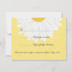 Baise blanche sur mariage jaune RSVP