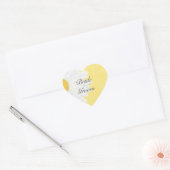 Baise blanche sur Stickers Mariage Jaune (Enveloppe)