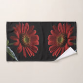 Baise Rouge Classique Sur Noir, (Serviette à main)