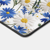 Baisée Blanche Embossée Avec Fleurs Bleues Nigella (Coin)