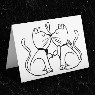 Baiser Amoureux de les chats Mariage Kittens noir 