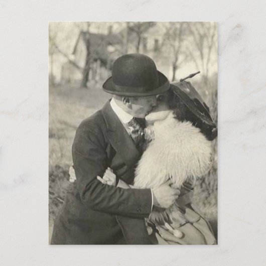 baiser avec une carte postale en fourrure (Devant)