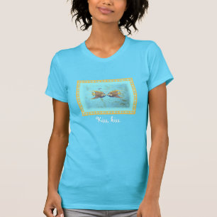 Baiser d'angelfish, t-shirt turquoise de la femme 