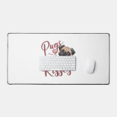 baiser de chien .Carlins & baisers Aquarelle Tee (Clavier et souris)