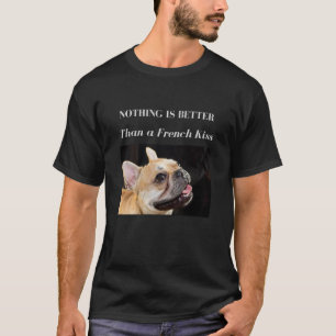 Baiser de Français de T-shirt de bouledogue