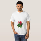 Baiser de gui au-dessous du T-shirt de Noël de (Devant entier)
