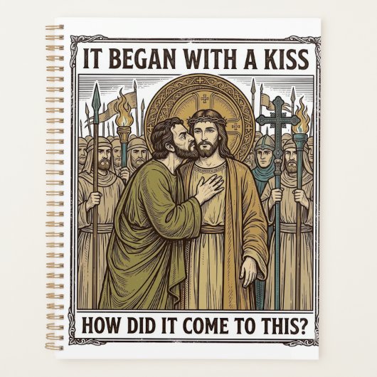 Baiser de trahison biblique vintage (Devant)