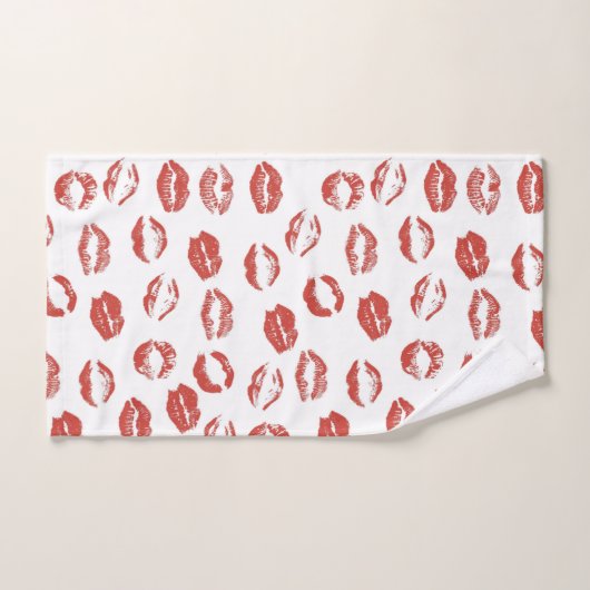 Baiser des lèvres rouges (Serviette à main)