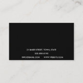 Baiser d'or de lèvres sur le carte de visite noir (Dos)