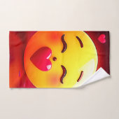 Baiser Emoji Coeurs soufflants (Serviette à main)