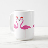 Baiser Flamants roses de vacances Mug (Devant gauche)