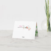 Baiser Mariage Merci Carte photo d'été oiseaux (Dos)