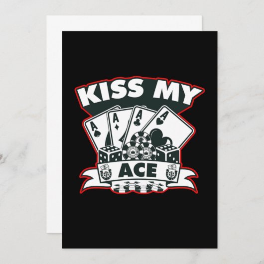 Baiser mon as Joueur de Poker Cartes de Casino Cad (Devant / Derrière)