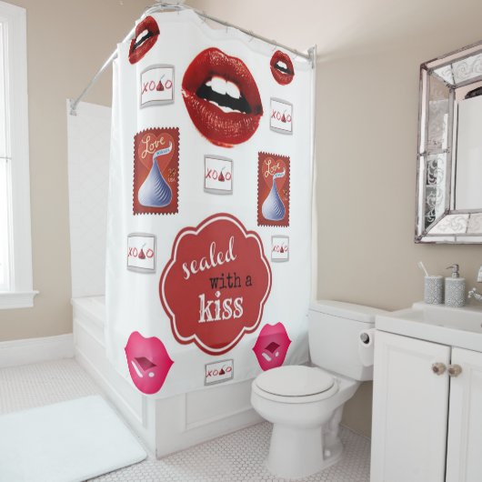 Baiser rideau de douche adolescent (En situation)