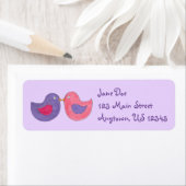 Baiser rose/violet Lovebird Inséparables Étiquette (En situation)