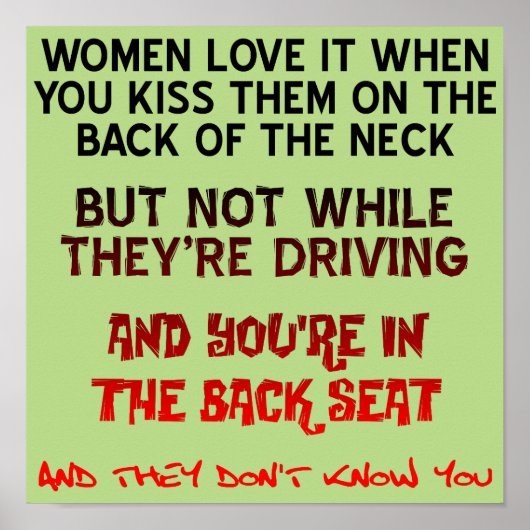 Baiser Sur Le Cou Drôle Poster (Devant)