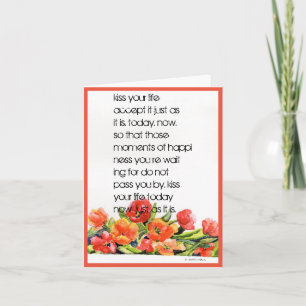 "baiser ta vie" Carte de notes pliées