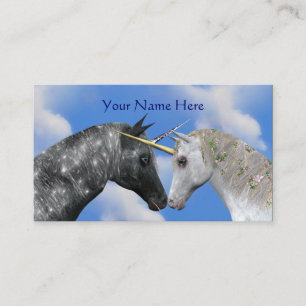 Baiser Unicorns Imaginaire Cheval Carte de visite