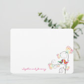Baiser Whimsical Inséparables d'été Cartes de reme (Debout devant)