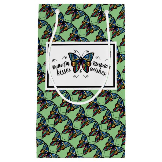 Baisers à papillon Anniversaire Favoriser le sac (Devant)