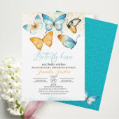 Baisers à papillon baby shower Invitation