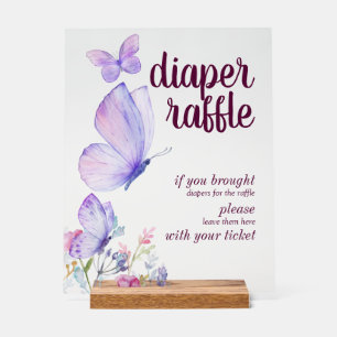 Baisers à papillon Broche de couches pourpre