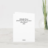 Baisers à papillon carte pour notes plié 4 po x 5, (Dos)