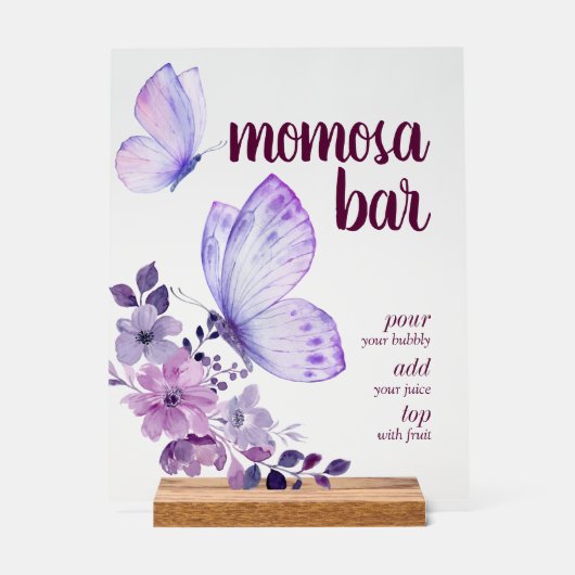Baisers à papillon et voeux pour bébé | Momosa Bar (Recto)