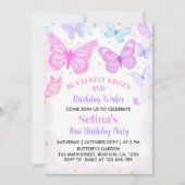 Baisers à papillon Invitation d'anniversaire (Devant)