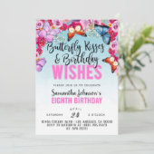 Baisers à papillon Invitation d'anniversaire (Debout devant)