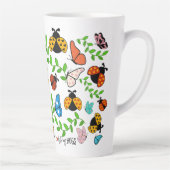 Baisers à papillon Ladybug Hugs Latte Mug (Droite)