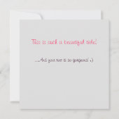 Baisers à papillons - Carte de voeux rose / Invita (Dos)