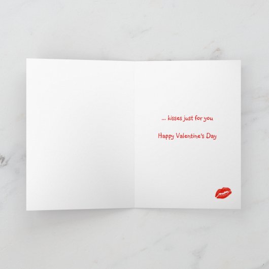 Baisers - carte de Valentine (Intérieur)