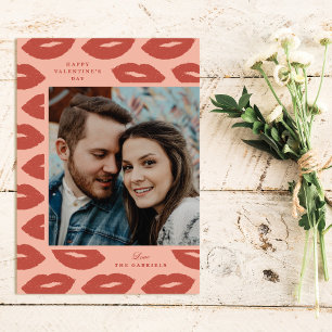 Baisers Carte photo de la Saint Valentin moderne -