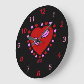 Baisers Coeur Baisers Acrylique Horloge Mur (Angle)