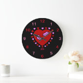 Baisers Coeur Baisers Acrylique Horloge Mur (Maison)